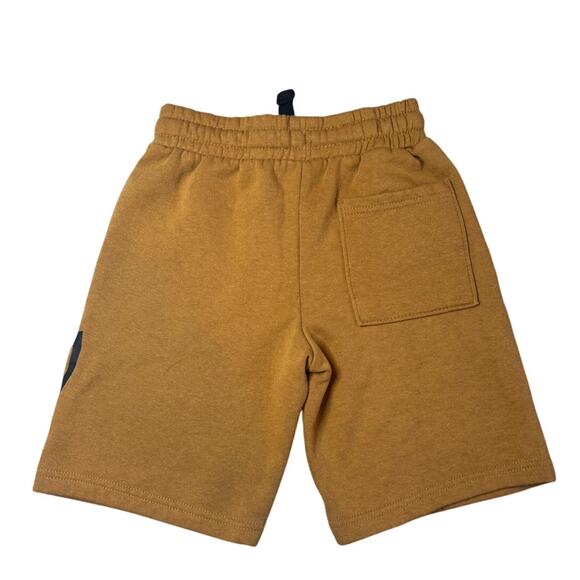 Timberland Boy's Fleece Pull-On Shorts Waist Drawstring Tree Logo Wheat Pocket - Picture 4 of 5